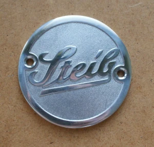 Steib, sidecar, BW, logo 60mm, aluminum